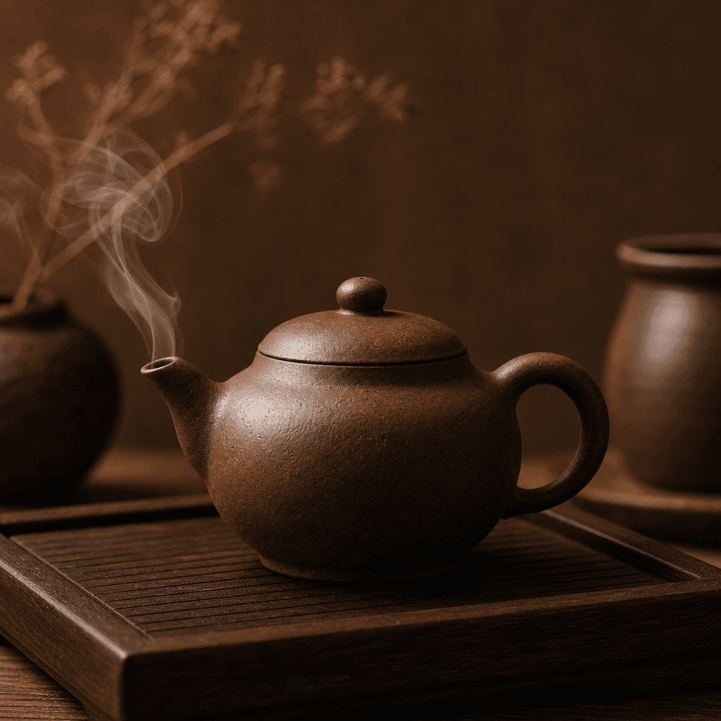 Yixing clay pot for brewing Pu-erh tea